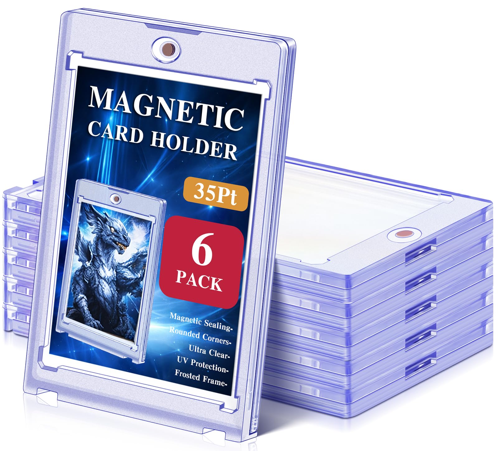 Amazon.com: Kitoyz 6 ct Magnetic Card Holder Case for Trading Card